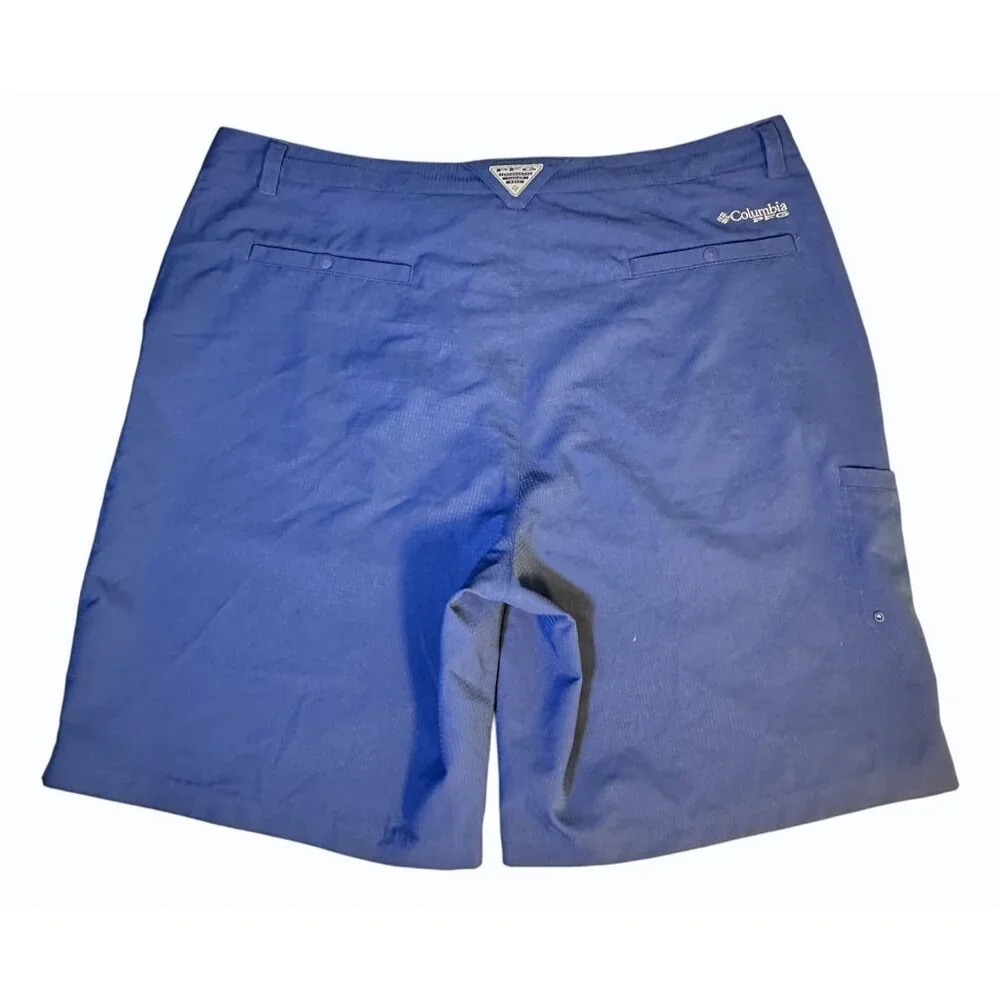 Columbia PFG Men's Blue Performance Fishing Shorts Rip Stop Size 42 - Picture 2 of 13